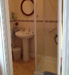 En suite bathroom at The Old Forge, Wilton